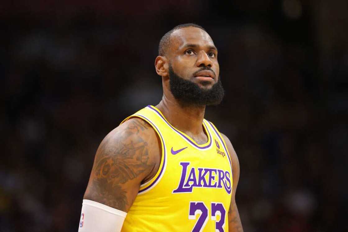 LeBron James at Ball Arena on 24 October 2023 in Denver, Colorado.