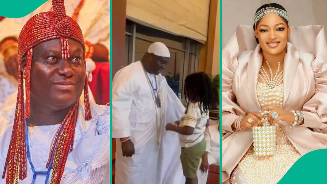 Ooni of Ife spotted with his first son Prince Tadenikawo.