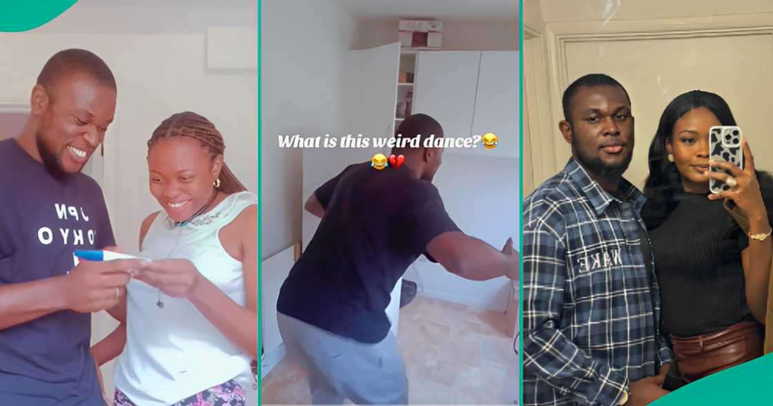 Lady Shares How She Announced Her Pregnancy to Her Husband, He Dances in Lovely Video