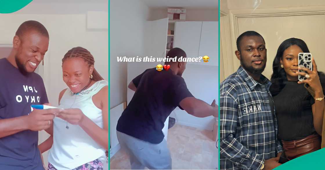 Lady Shares How She Announced Her Pregnancy to Her Husband, He Dances in Lovely Video Lady Shares How She Announced Her Pregnancy to Her Husband, He Dances in Lovely Video