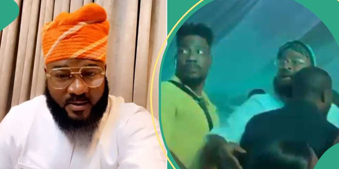 Sam Larry getting into a fight with a man at a party in Lagos Sam Larry getting into a fight with a man at a party in Lagos