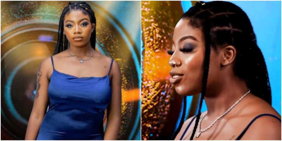 Angel is the first female contestant of BBNaija Shine Ya Eye Angel is the first female contestant of BBNaija Shine Ya Eye