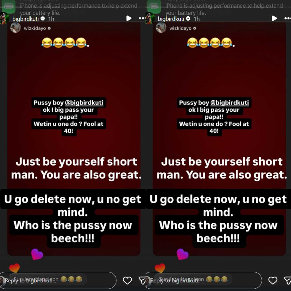 Seun Kuti responded to Wizkid’s “fool at 40” post with a sharp message on social media.