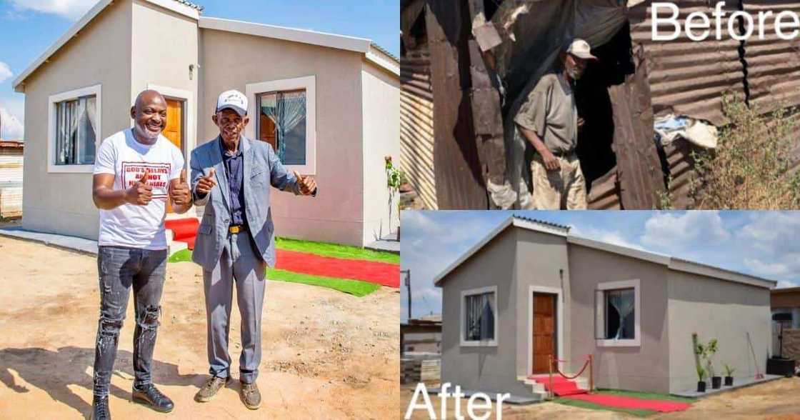Collen Mashawana, entrepreneur, philanthropist, build home, less fortunate man Collen Mashawana, entrepreneur, philanthropist, build home, less fortunate man