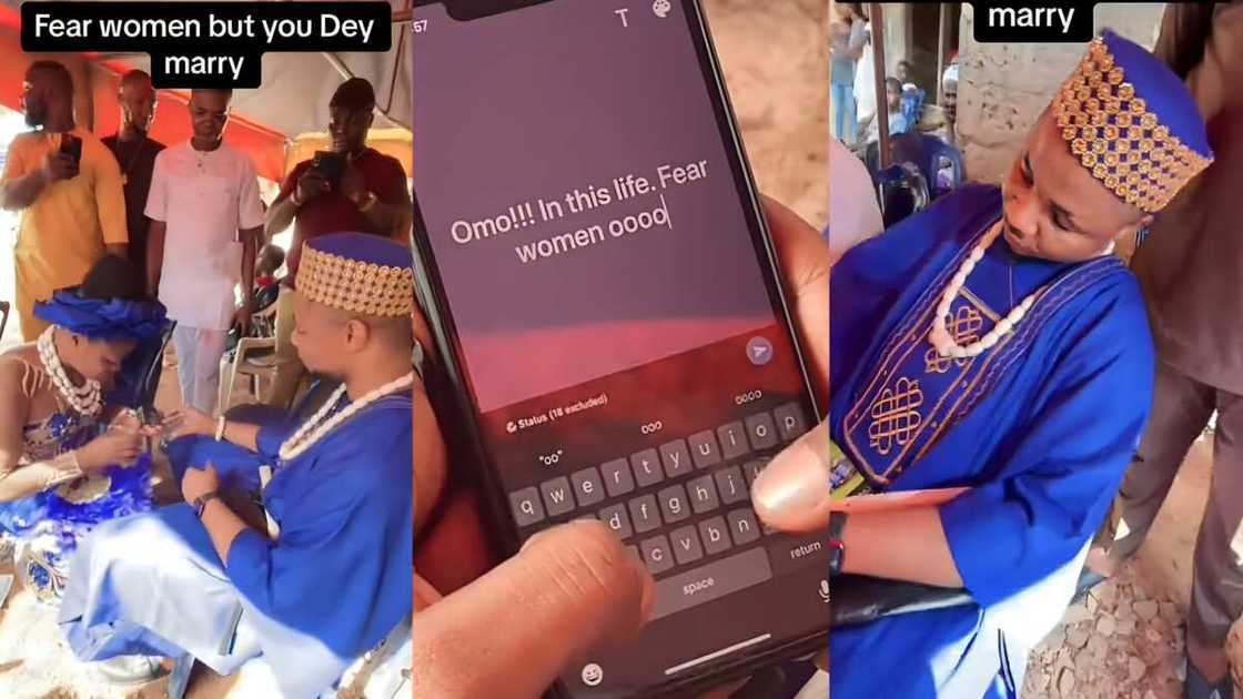 Photo of bride and groom on their wedding day Photo of bride and groom on their wedding day