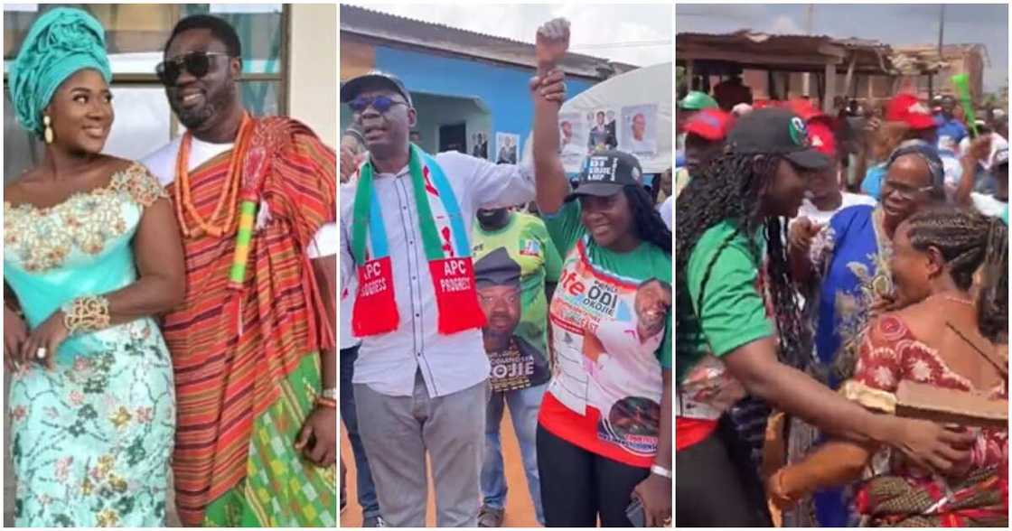 Actress Mercy Johnson and hubby on campaign trip Actress Mercy Johnson and hubby on campaign trip