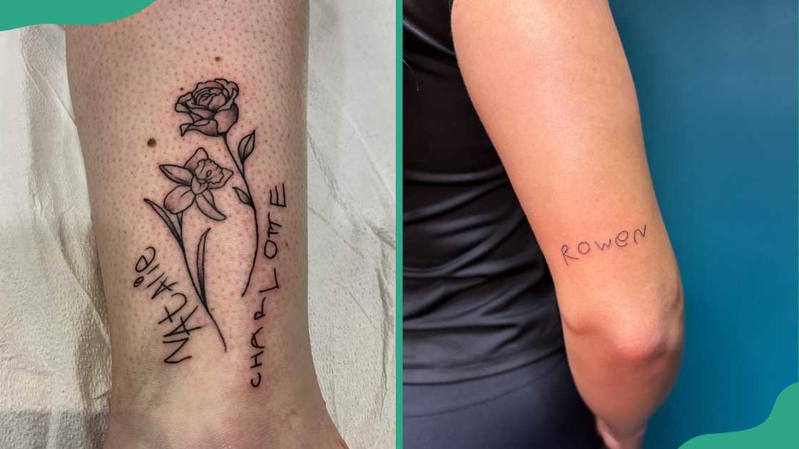 Tattoo of kid's name in child's handwriting