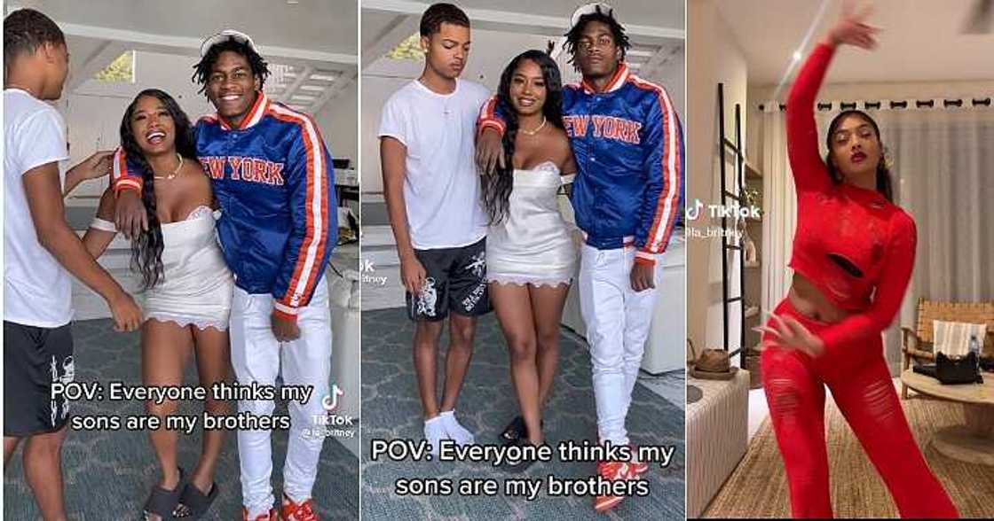 Mum shows off grown sons, mother of two boys Mum shows off grown sons, mother of two boys