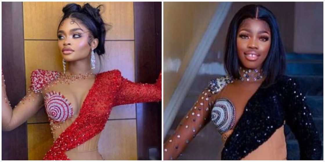 Photos of ladies in the same design. Photos of ladies in the same design.