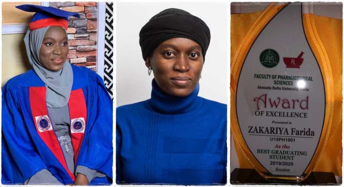 Photos of Farida Zakariya, a Nigerian student who got a fully funded scholarship at McGill University.