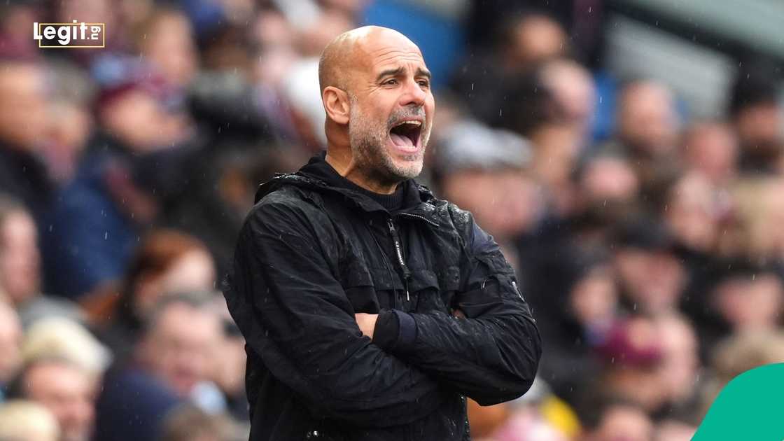 Manchester City, Pep Guardiola, Villa Park, Birmingham, Football, England. Manchester City, Pep Guardiola, Villa Park, Birmingham, Football, England.