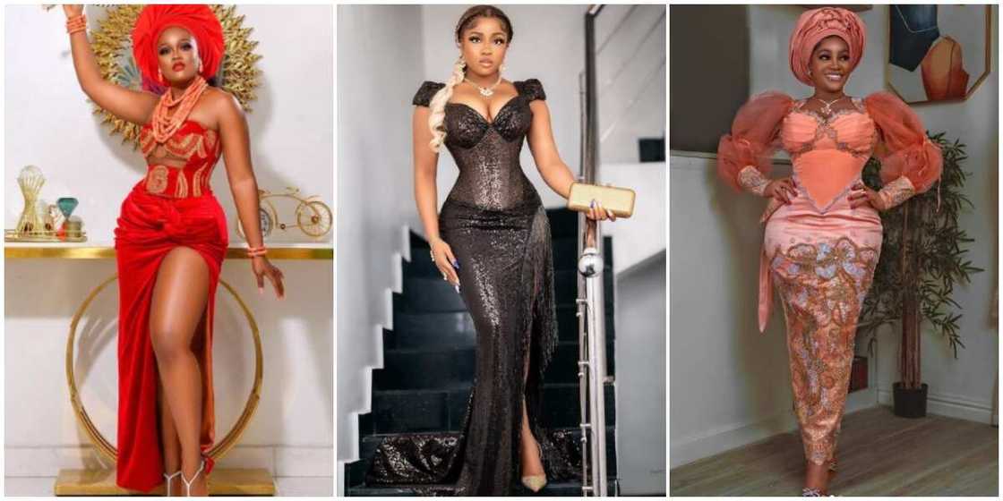 Photos of ladies in asoebi styles. Photos of ladies in asoebi styles.