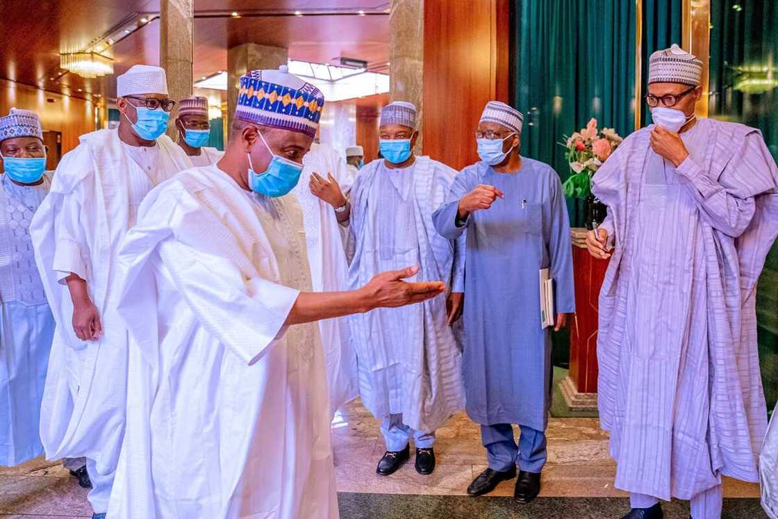 Uncertainty as President Buhari holds discussion with northern governors in Aso Rock