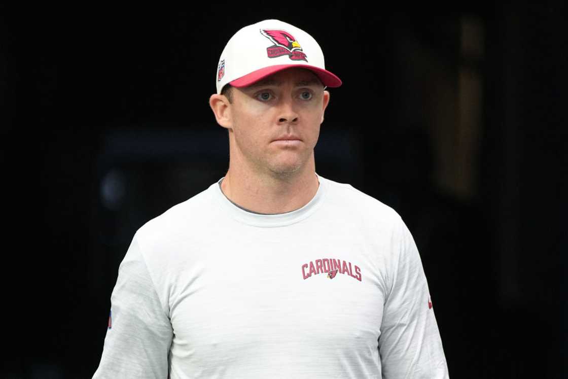 Colt McCoy at Allegiant Stadium in Las Vegas, Nevada.