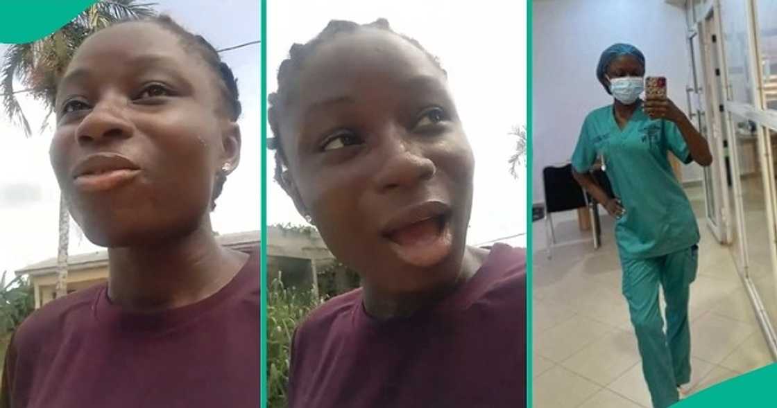 Nurse who went for an interview at a hospital laments after hearing the monthly salary. Nurse who went for an interview at a hospital laments after hearing the monthly salary.
