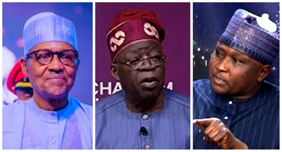 Buhari, Tinubu da Doguwa. Buhari, Tinubu da Doguwa.