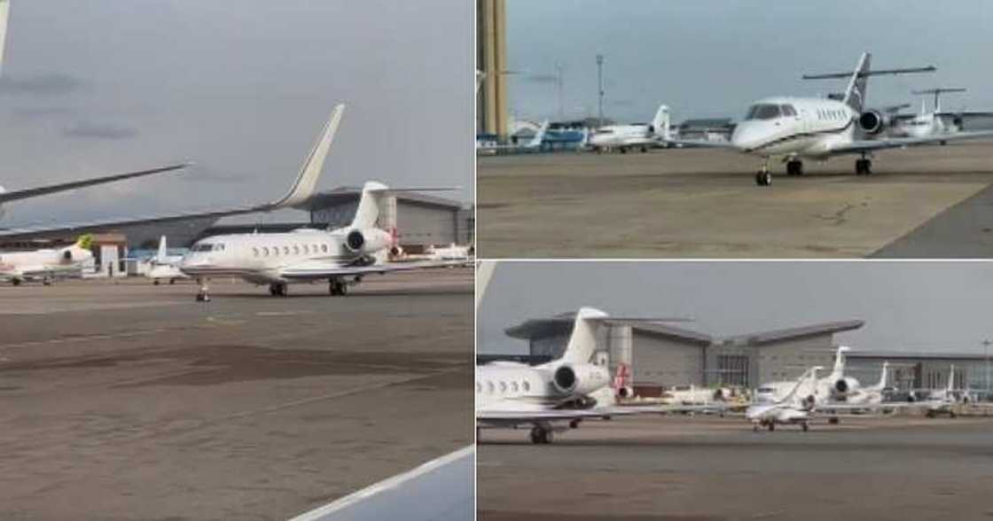 Private jets at Abuja airport Private jets at Abuja airport