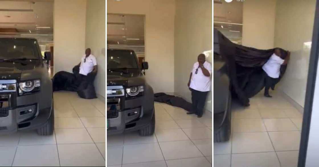 Land Rover Defender, wife gifts husband a car, wife gifts hubby new car