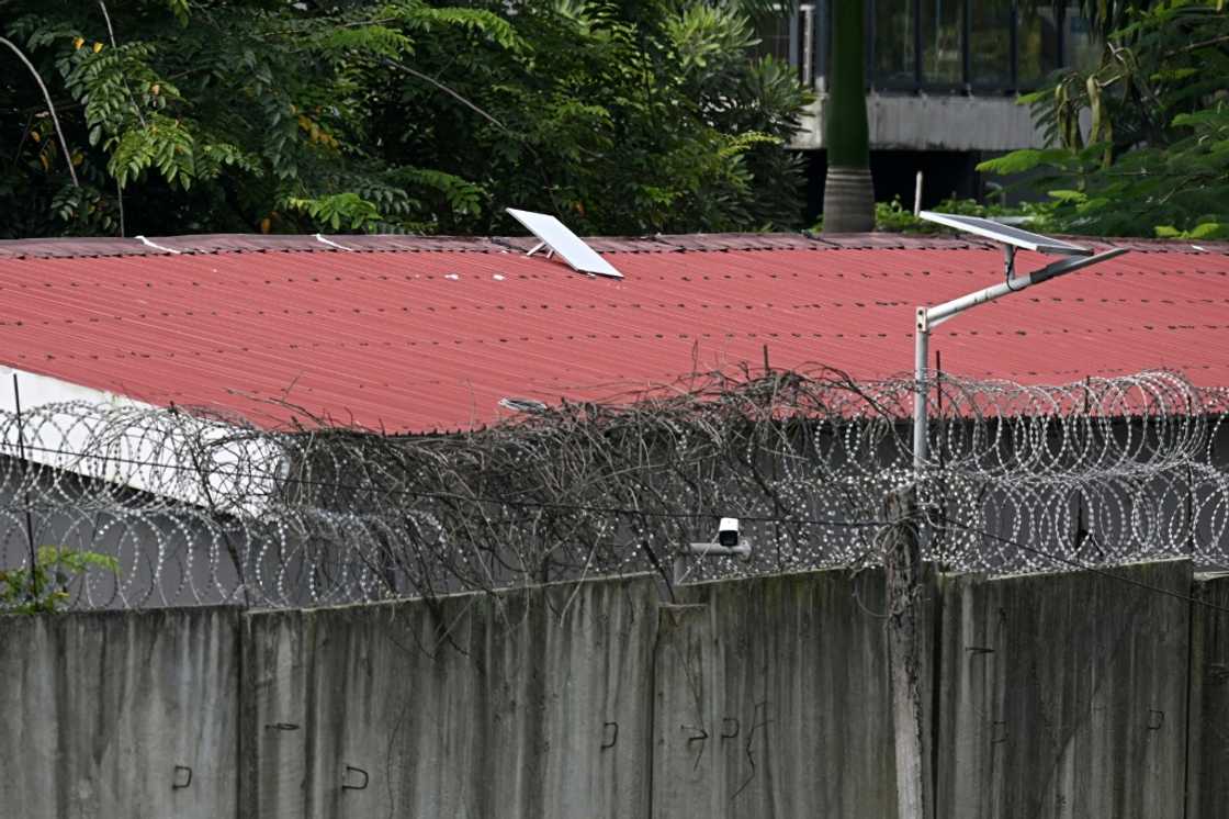 Barbed wire and Starlinks: like other scam centres, KK Park is surrounded by high fences and armed guards Barbed wire and Starlinks: like other scam centres, KK Park is surrounded by high fences and armed guards