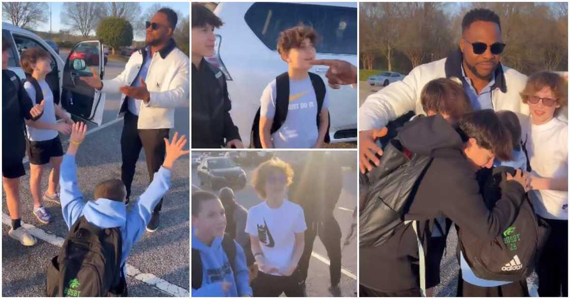 Bolanle Ninalowo teaching oyinbo kids Yoruba after they recognised him. Bolanle Ninalowo teaching oyinbo kids Yoruba after they recognised him.