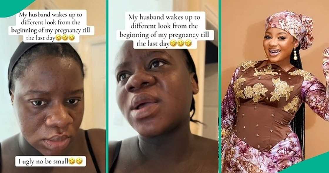 Man teases pregnant wife about face transformation