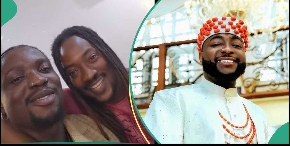 Dammy Krame and Verydarkman, Davido during his wedding Dammy Krame and Verydarkman, Davido during his wedding