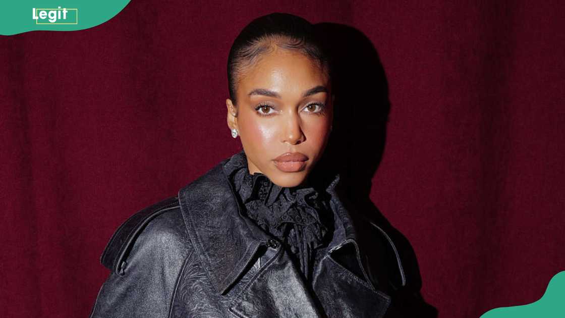 Lori Harvey at Bloomingdale's holiday window unveiling with special partner Burberry