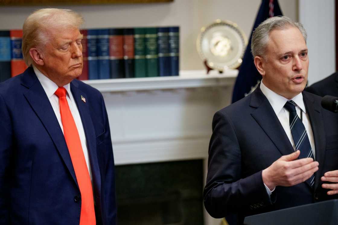 Crypto czar David Sacks speaks at the White House on March 3, 2025 next to President Donald Trump Crypto czar David Sacks speaks at the White House on March 3, 2025 next to President Donald Trump