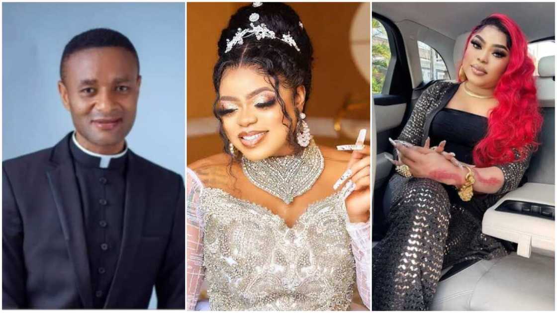 Father Oluoma and Bobrisky Father Oluoma and Bobrisky