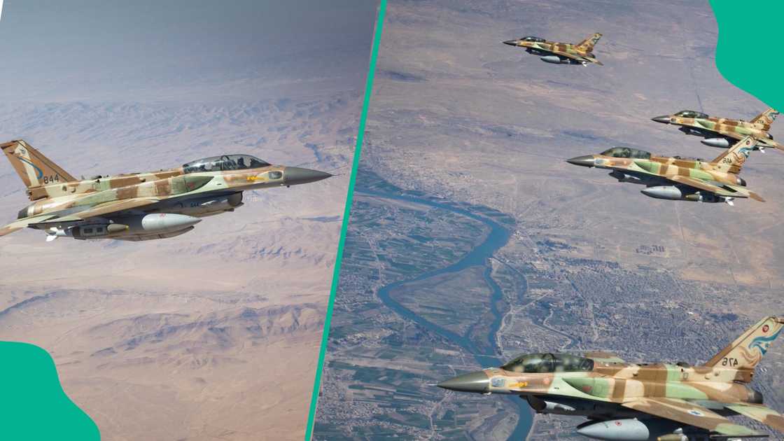 The Israeli Air Force publishes footage of F-16I fighter jets flying to Iran to carry out strikes.
