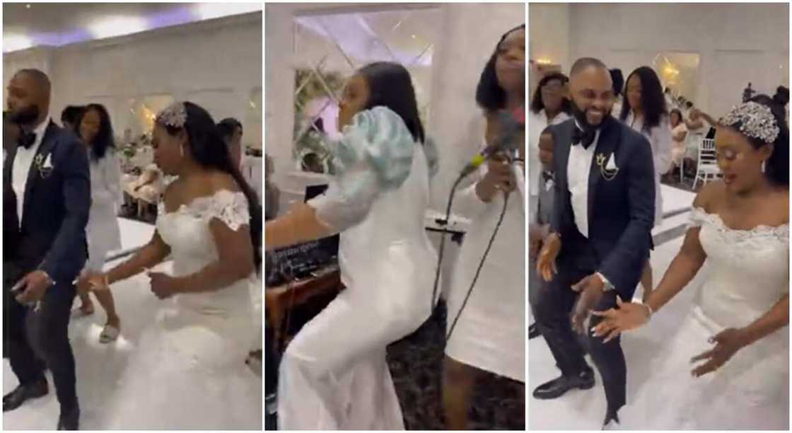 A church choir jumped on the train and joined a couple to do a sweet Makosa dance in a church.