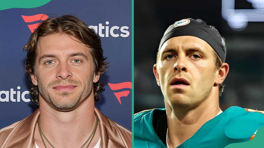 Braxton Berrios poses for a photo at a nightclub and looks on the pitch