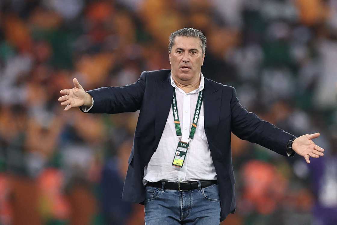 Jose Peseiro reacts during a football match Jose Peseiro reacts during a football match
