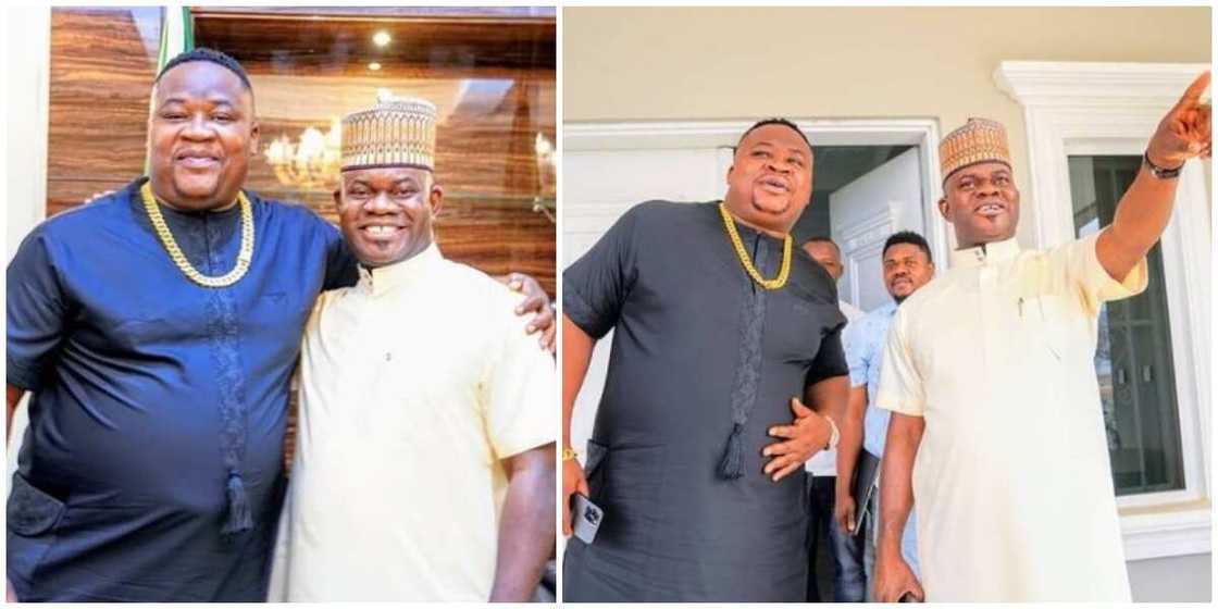 Celebrity club owner Cubana Chiefpriest meets with Kogi state governor Yahaya Bello Celebrity club owner Cubana Chiefpriest meets with Kogi state governor Yahaya Bello