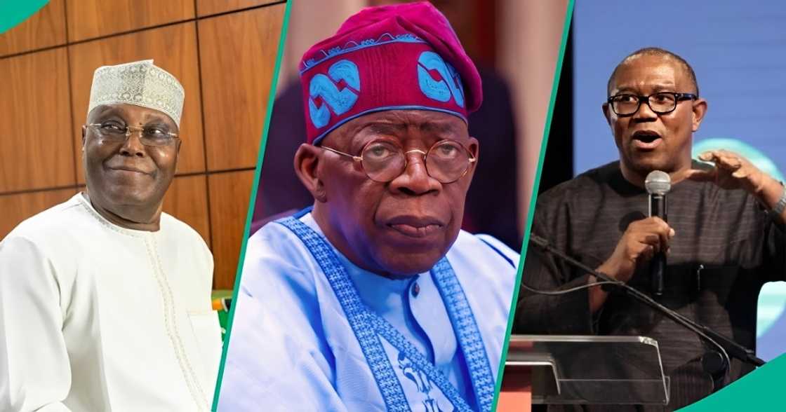 President Bola Tinubu, Atiku Abubakar and Peter Obi are the 3 front runners ahead of the presidential election.