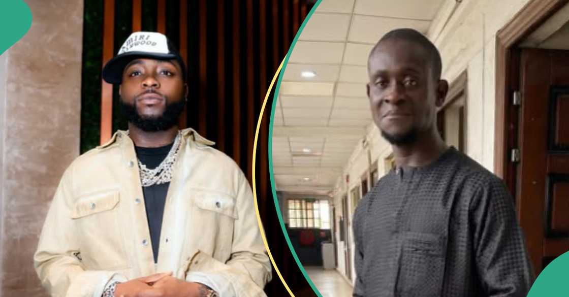 Davido and man with cerebral palsy Davido and man with cerebral palsy
