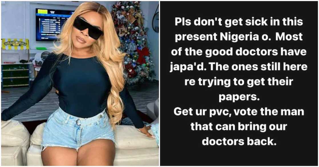 Laura Ikeji and Nigerian doctors. Laura Ikeji and Nigerian doctors.