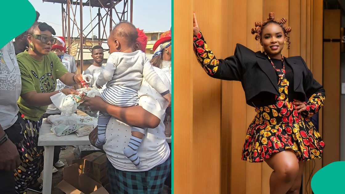 Yemi Alade shares food items to over 400 families