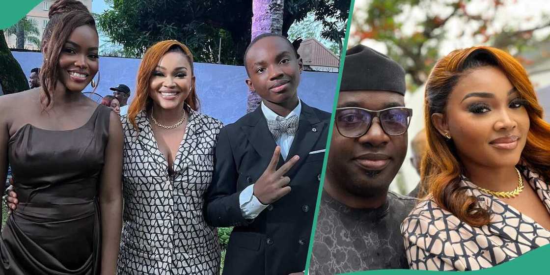 Mercy Aigbe steps out with her family. Mercy Aigbe steps out with her family.