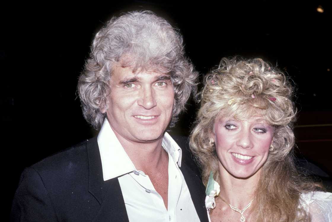 Michael Landon and Cindy Landon, attend their wedding reception at La Scala Restaurant in Beverly Hills, California