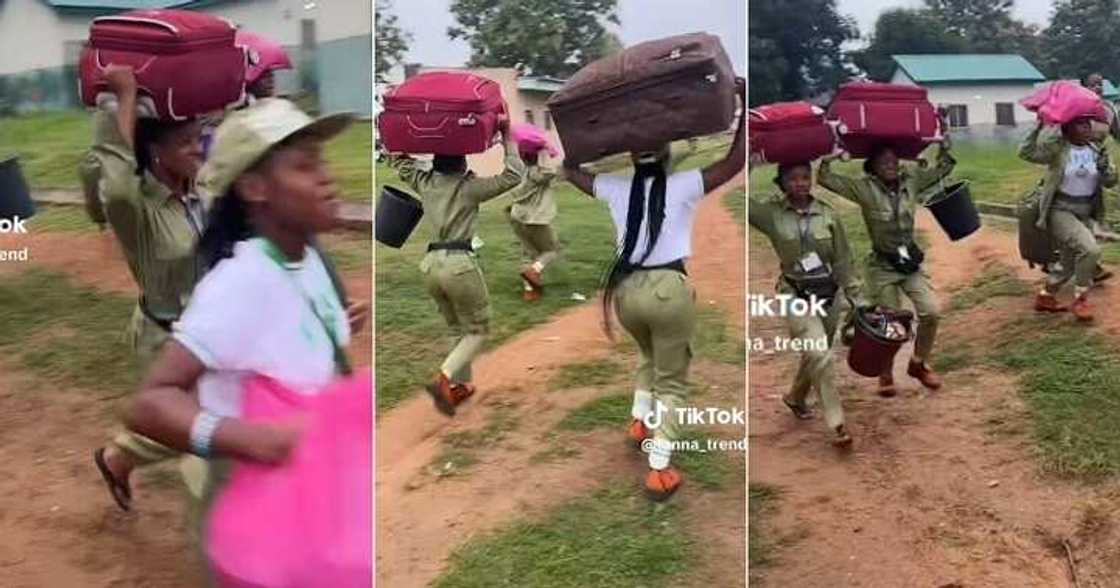 Hilarious moment corps members fled from camp on last day trends