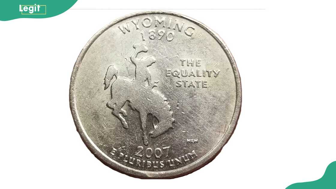 2007-P Wyoming Quarter Doubled Die Reverse 2007-P Wyoming Quarter Doubled Die Reverse