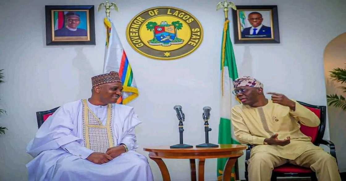 Abbas da Kalu sun ziyarci gwamnan jihar Legas Abbas da Kalu sun ziyarci gwamnan jihar Legas