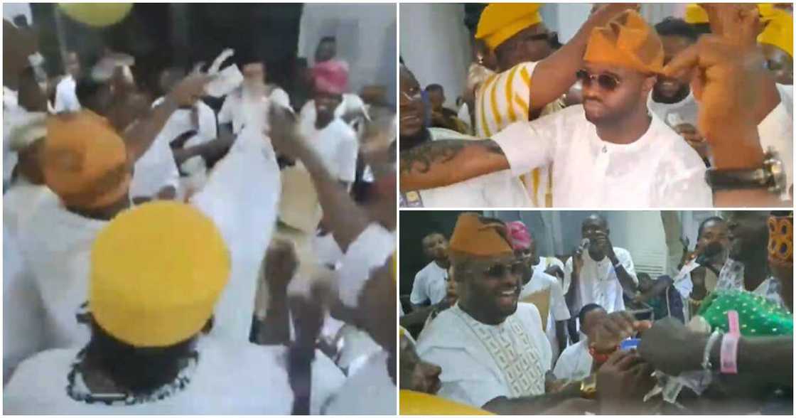 Nollywood actor Femi Adebayo and his colleagues Nollywood actor Femi Adebayo and his colleagues