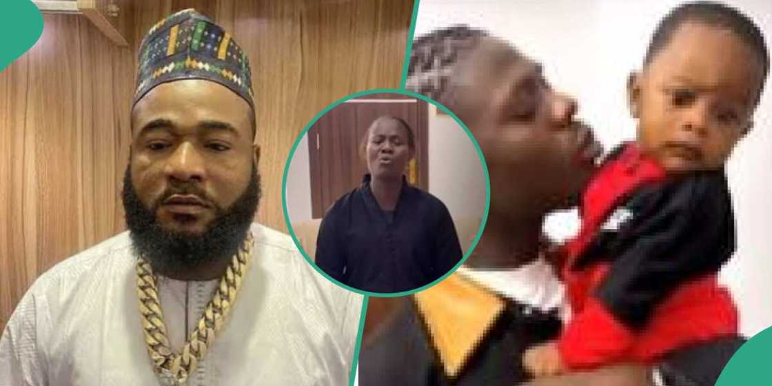 Late singer Mohbad with his son Liam and Sam Larry Late singer Mohbad with his son Liam and Sam Larry