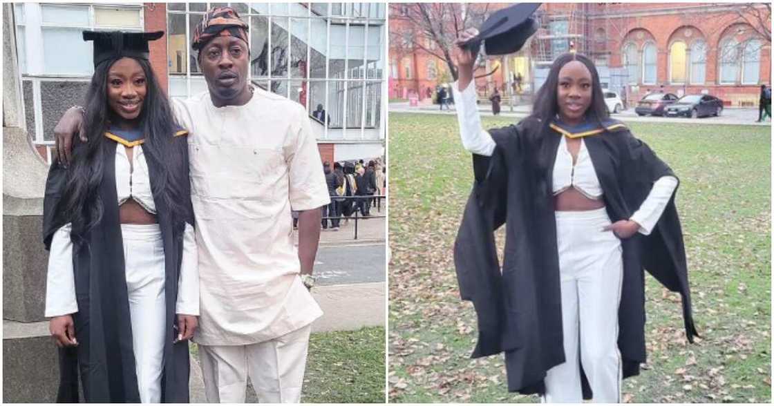 Funi musician Taye Currency and his daughter Funi musician Taye Currency and his daughter