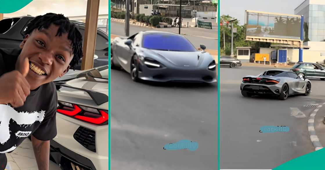 Nigerian man makes headlines over his reaction after seeing 2024 McLaren worth over N400m in Abuja.