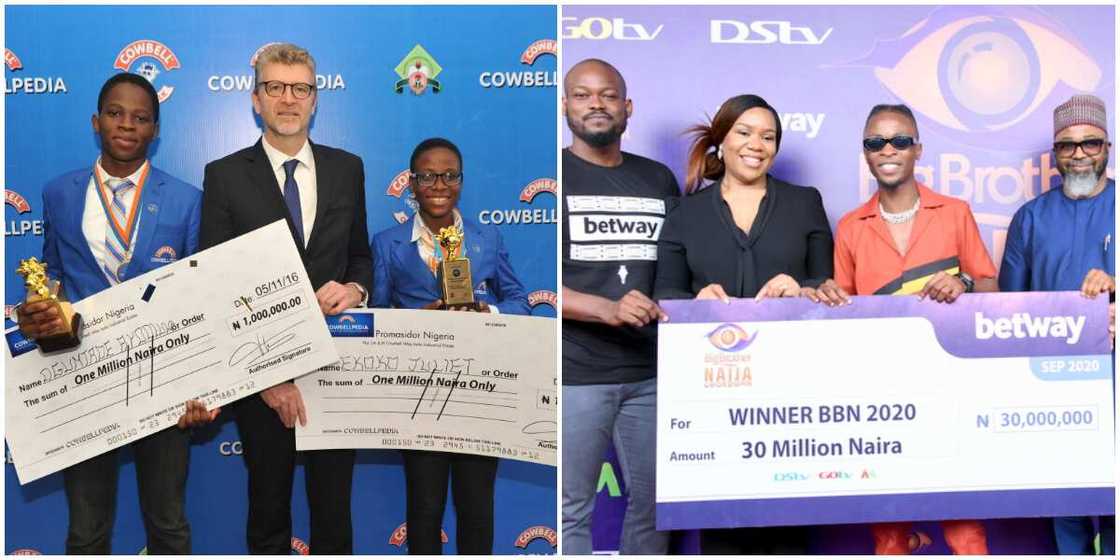 Nigerian man causes stir online after expressing sadness over prize difference between BBNaija & Cowbell shows Nigerian man causes stir online after expressing sadness over prize difference between BBNaija & Cowbell shows