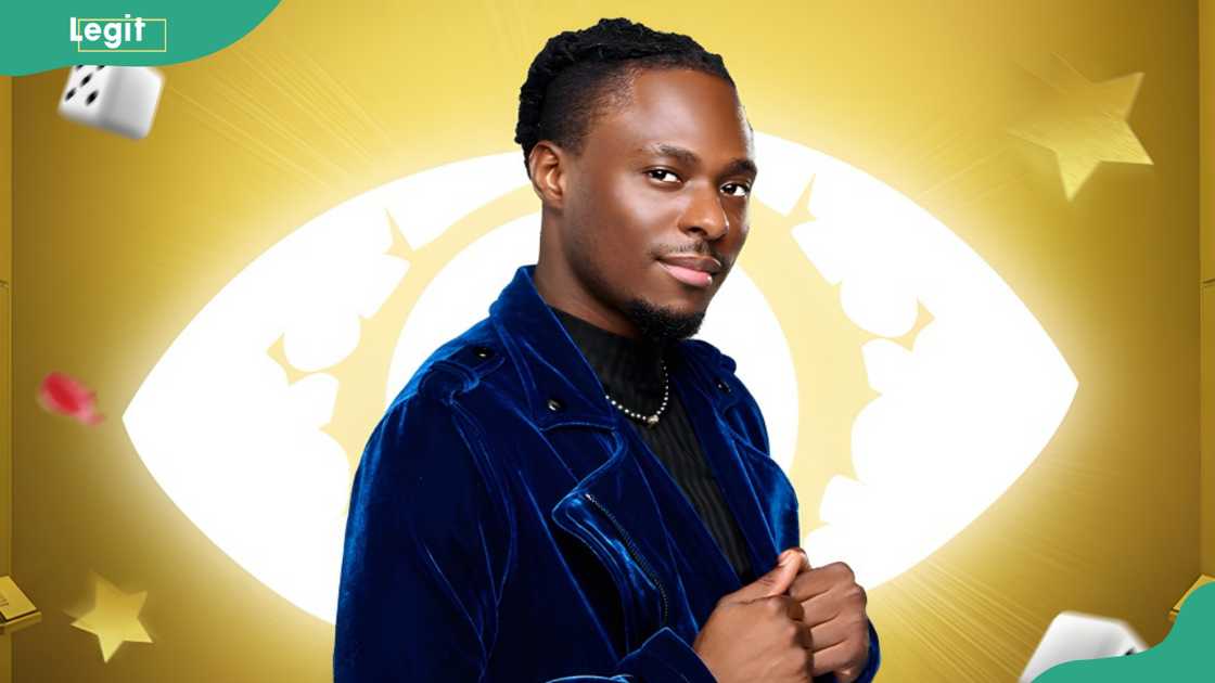 Faith Adewale wearing a rich dark blue velvet jacket