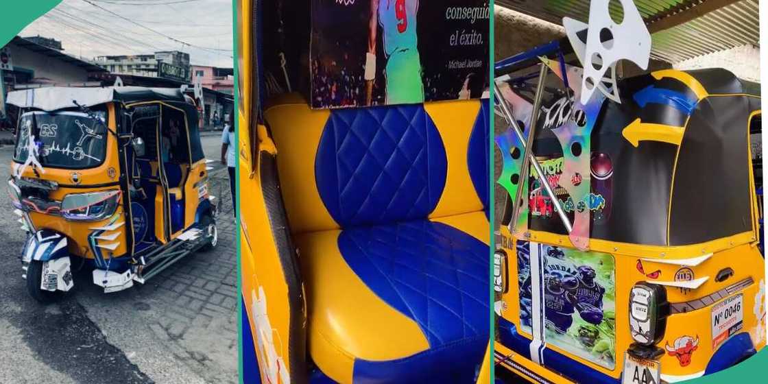 Man decorates his Keke to look beautiful. Man decorates his Keke to look beautiful.